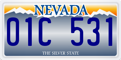 NV license plate 01C531