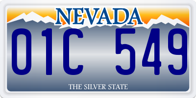 NV license plate 01C549