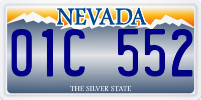 NV license plate 01C552