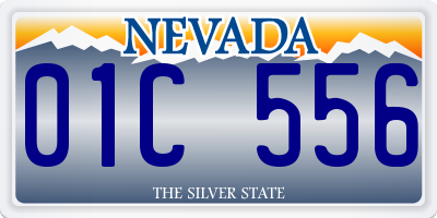 NV license plate 01C556