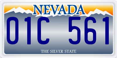 NV license plate 01C561