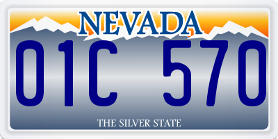NV license plate 01C570