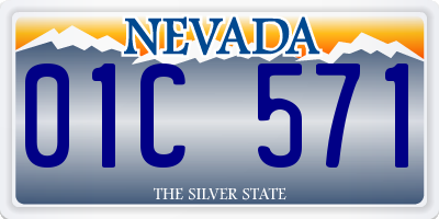 NV license plate 01C571