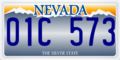 NV license plate 01C573