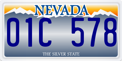 NV license plate 01C578