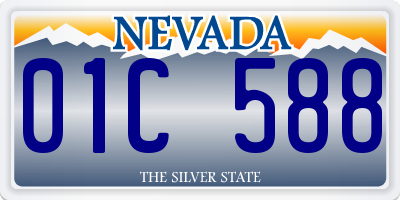NV license plate 01C588