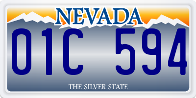 NV license plate 01C594