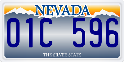 NV license plate 01C596
