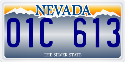 NV license plate 01C613