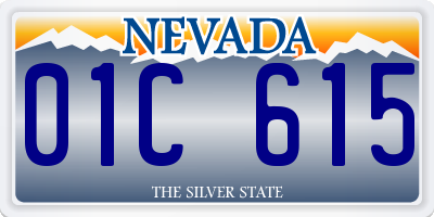 NV license plate 01C615