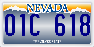 NV license plate 01C618