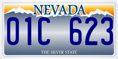 NV license plate 01C623