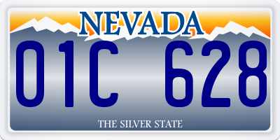 NV license plate 01C628