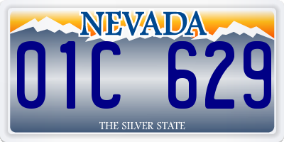 NV license plate 01C629