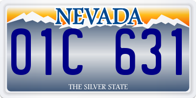 NV license plate 01C631