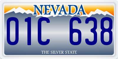 NV license plate 01C638