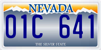 NV license plate 01C641