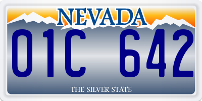 NV license plate 01C642