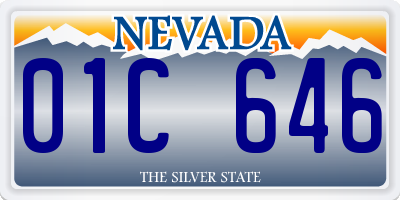 NV license plate 01C646