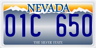 NV license plate 01C650
