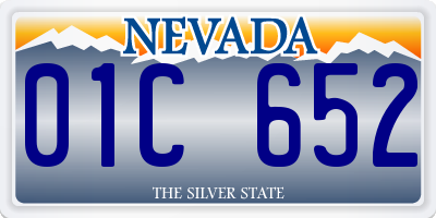 NV license plate 01C652