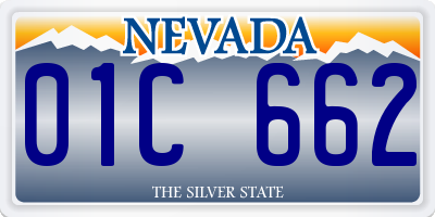 NV license plate 01C662