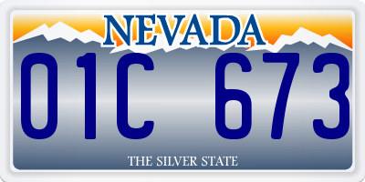 NV license plate 01C673