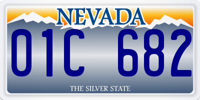 NV license plate 01C682