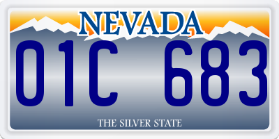 NV license plate 01C683