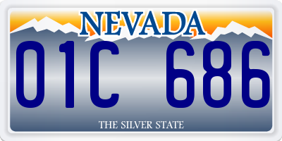 NV license plate 01C686