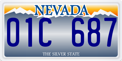 NV license plate 01C687