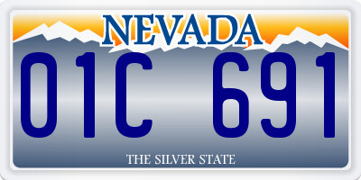 NV license plate 01C691