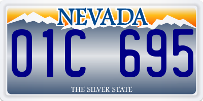 NV license plate 01C695