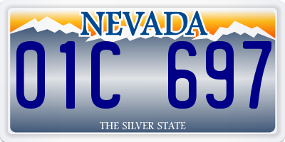NV license plate 01C697