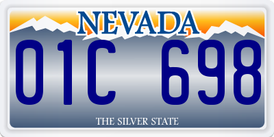 NV license plate 01C698