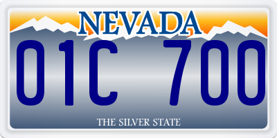 NV license plate 01C700