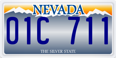 NV license plate 01C711