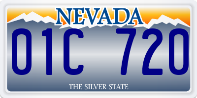 NV license plate 01C720