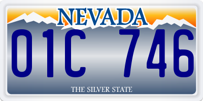 NV license plate 01C746