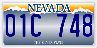 NV license plate 01C748