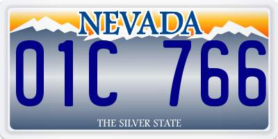 NV license plate 01C766