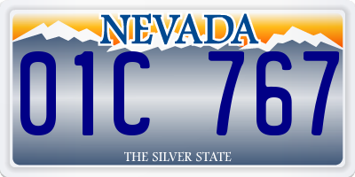 NV license plate 01C767