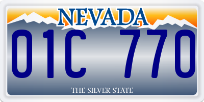 NV license plate 01C770