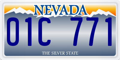 NV license plate 01C771