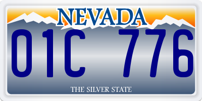 NV license plate 01C776