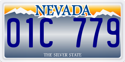 NV license plate 01C779