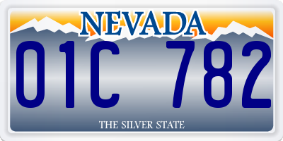 NV license plate 01C782