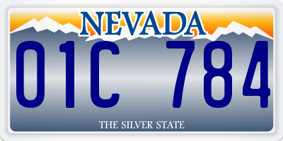 NV license plate 01C784