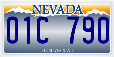 NV license plate 01C790