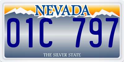 NV license plate 01C797